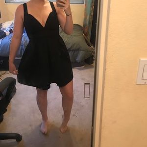 Little black dress with heat cut out